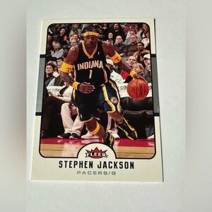 Fleer Stephen Jackson Indiana Pacers Basketball Trading Card - Blue/Yellow